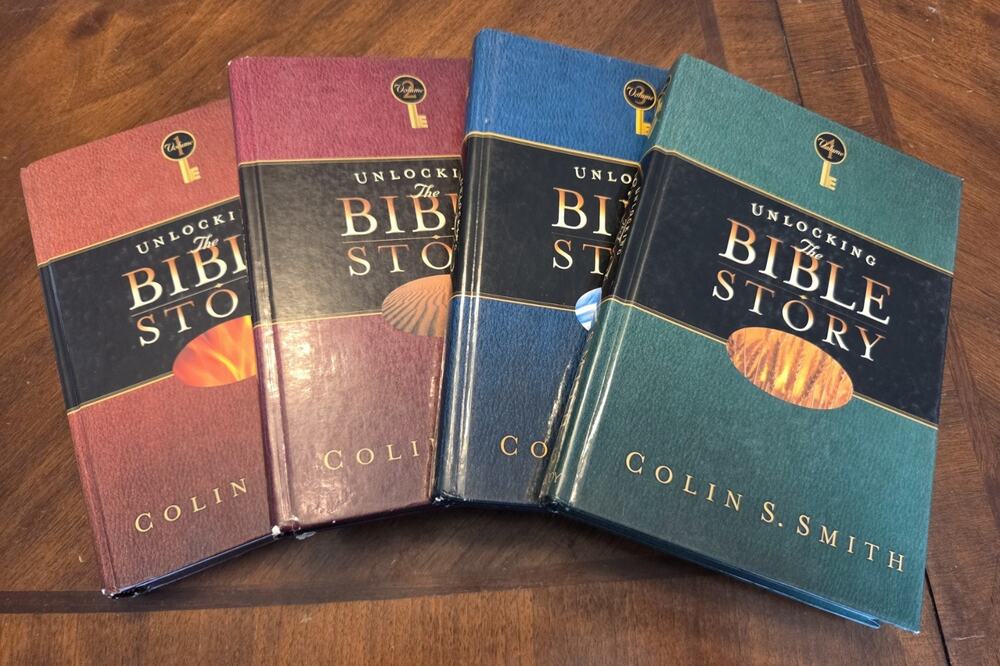 Colin S. Smith Unlocking the Bible Story Vol. 1-4 First Printing-Good HC